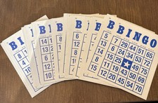 Whitman Bingo Game Replacement Cards Lot of 25 Blue Cards 1981