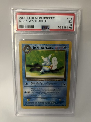 2000 Pokemon Rocket Dark Wartortle #46 PSA 5 POPULATION 51