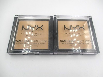 Nyx Golden Can't Stop Won't Stop Mattifying Pressed Powder - Lot of 2