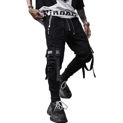 Men's Jogger Techwear Pants Hip Hop Goth Streetwear Harem Sweat Tactical Trac...