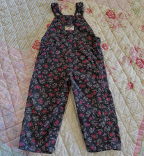 Y2K Oshkosh floral overalls 18 months