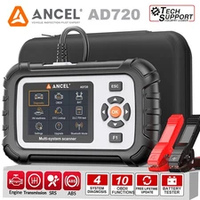 ANCEL AD720 OBD2 Scanner Diagnostic Tool Check Engine SRS ABS Fault Code Reader