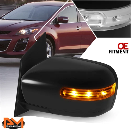 For 07-12 Mazda CX-7 OE Style Power Heated Signal Side Rear View Mirror Left