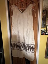 Vintage Made In Greece Grecian Peasant Skirt And Toga Dress Elastic Med