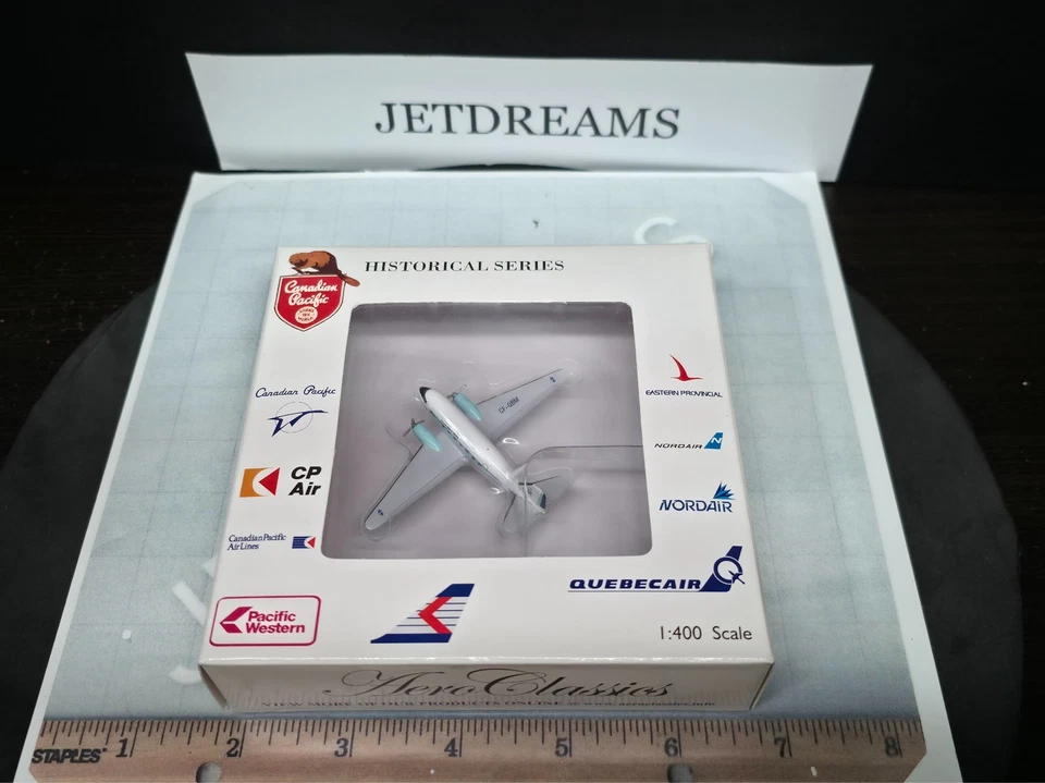 1/400 QUEBECAIR DOUGLAS CORP DC-3 (C-47A) 1960-Е ЦВЕТА CF-QBM АЭРОКЛАССИКА - Изображение 2 из 4