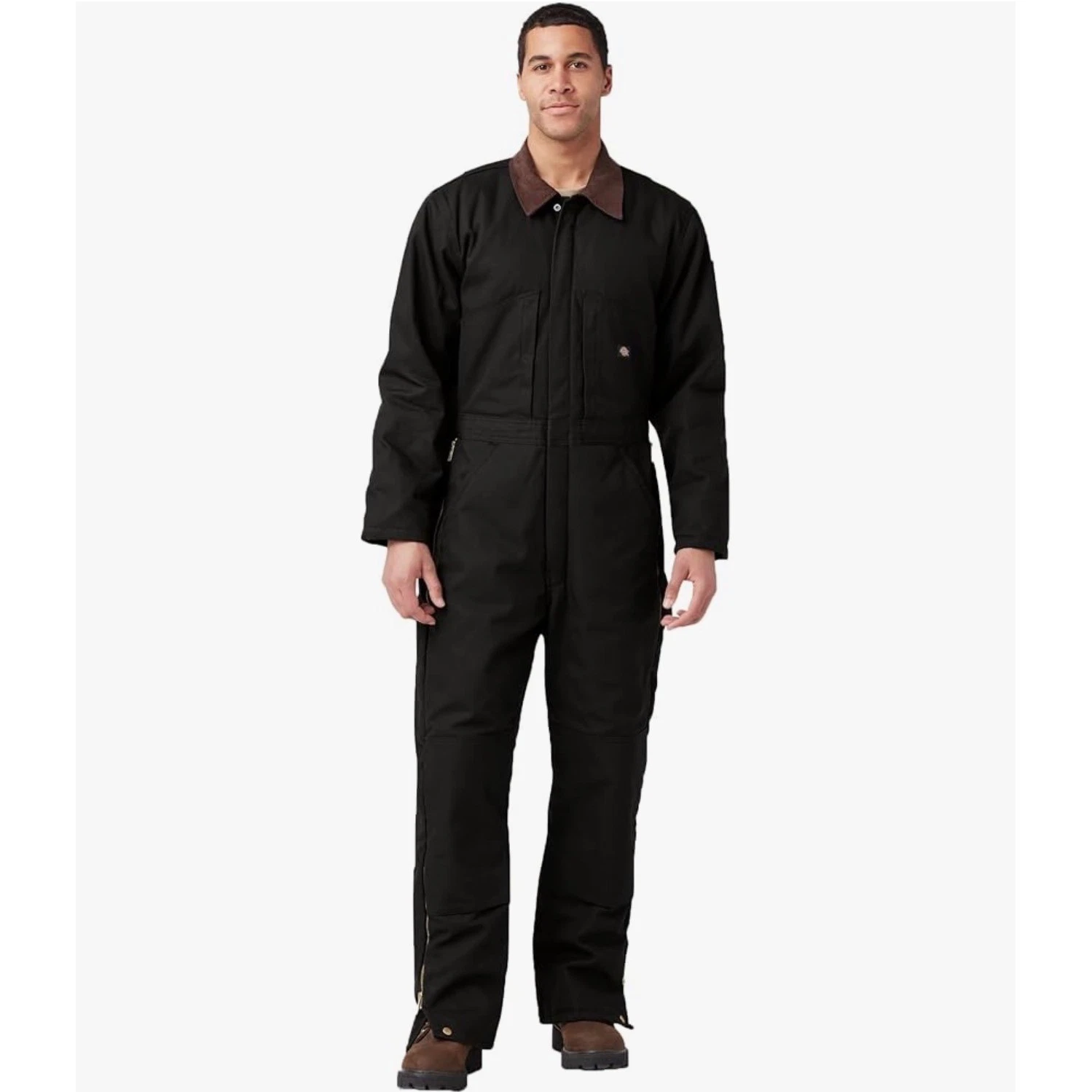 Dickies Mens 3XLR Black Insulated Duck Canvas Quilted Coveralls 3XL Regular
