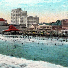 Vintage WB Postcard Pike Front & Beach long Beach California CA