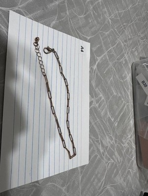 Modern Gold-plated paperclip link chain  braclet