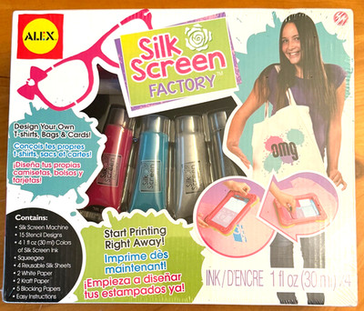 Alex Silk Screen Factory-Print Your Own T-Shirts, Bags, etc Craft Kit-NEW/Sealed