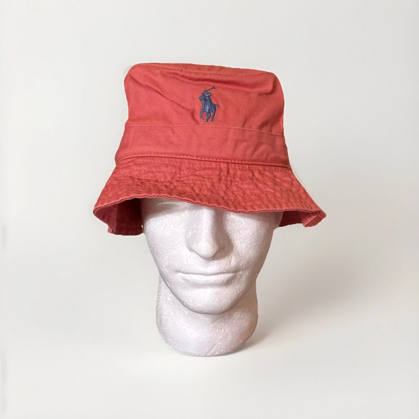polo Ralph lauren hat large / Xlarge Bucket Hat 61CM Pale Red