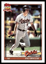 Joe Orsulak 1991 Topps #521 Orioles MLB READ FREE SHIPPING AutographDen