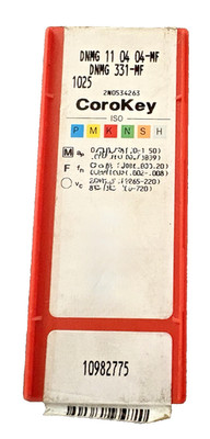 10 SANDVIK DNMG 110404-MF - Grade 1025 CNC Drehmaschine beschichtete Hartmetall Wendeplatten