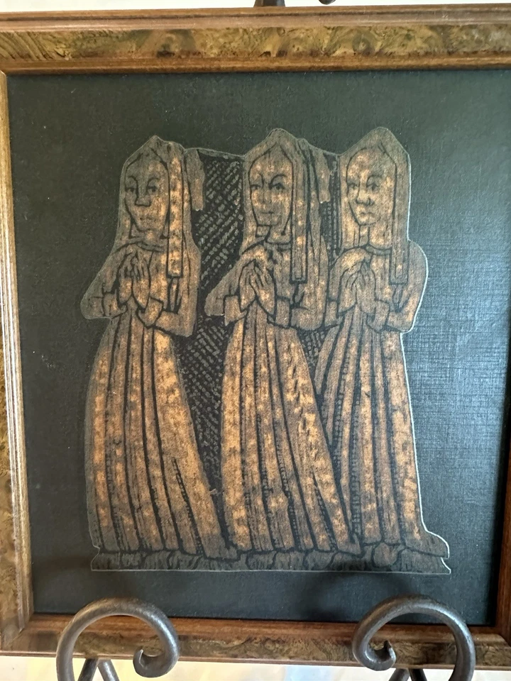 Arte enmarcado rezando tres monjas de colección Foto 3 de 4