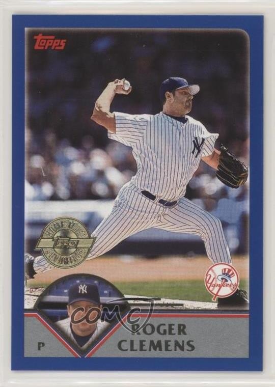 2003 Topps Home Team Advantage Roger Clemens #61 3d5