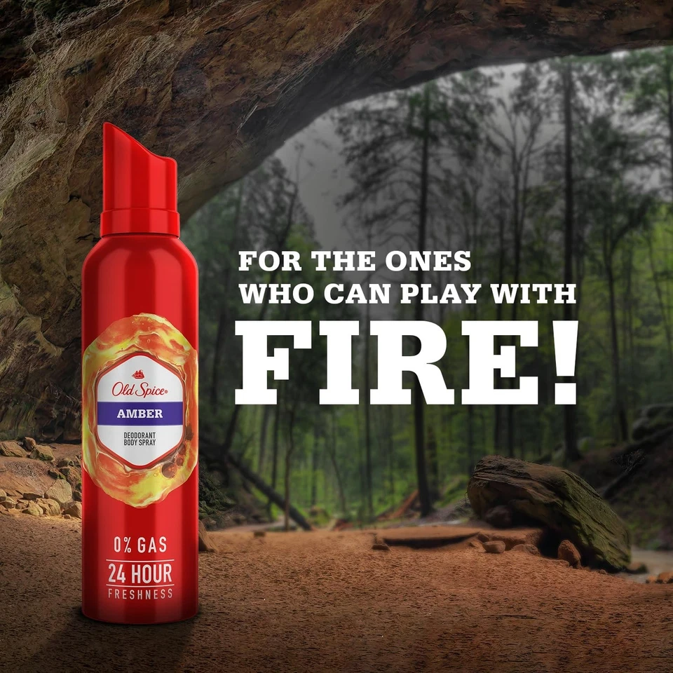 Old Spice янтарный дезодорант спрей для тела 24 часа свежие духи без газа 140 мл набор из 2 - Изображение 4 из 4