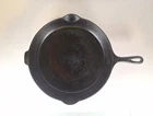 Griswold Large No. 12 Cast Iron Skillet Pan Erie, PA 719 D Heat Ring