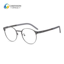 Unisex Vintage Round Titanium Full Rim Glasses Frames Optical Eyewear RX Able