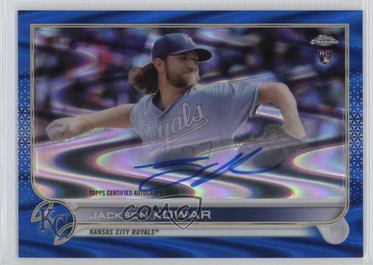 2022 Topps Chrome Rookie Blue RayWave Refractor /150 Jackson Kowar Auto RC 06ec