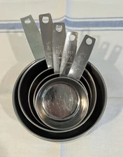 VINTAGE FOLEY STAINLESS STEEL NESTING MEASURING CUPS 6 PC SET