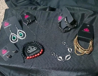 Paparazzi Mixed Lot Women’s Fashion Jewelry 6pc Necklace Bracelet Earrings Beads - Image 1 of 4