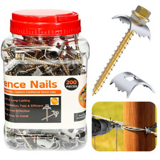200 Pcs Stainless Steel Fence Staples Fence Nails for Softwood Reusable Fence Na