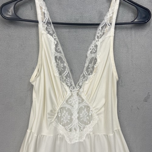 Vintage Olga Nachthemd Gr. Medium Ivory Bodysilk 92087 Loungewear - Bild 5 von 12