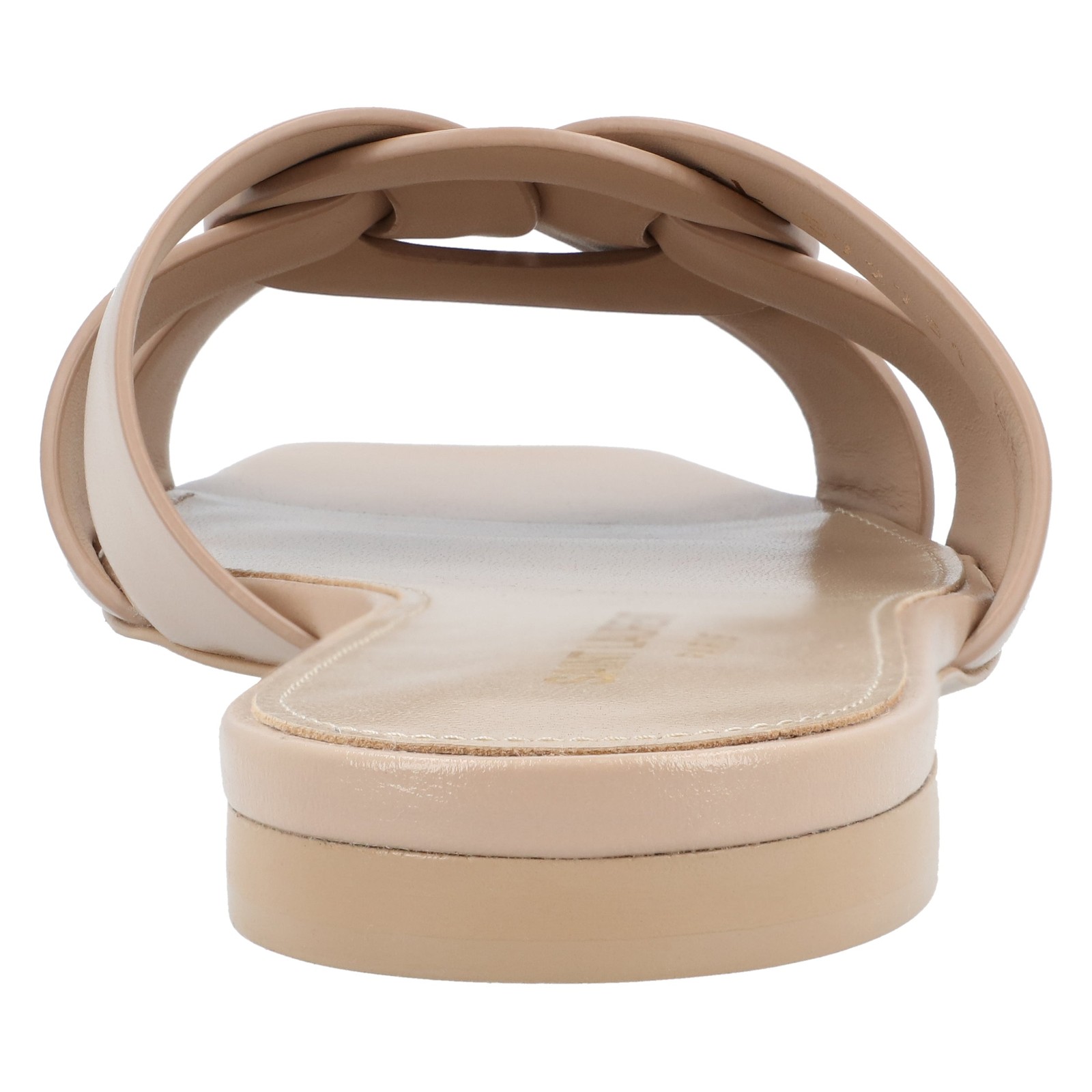 Saint Laurent Tribute Ciabatte in Pelle Liscia Beige Femmina Beige 38.6