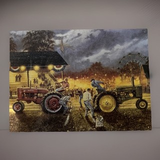Vintage John Deere "Bragging Rights" Metal Sign 1997