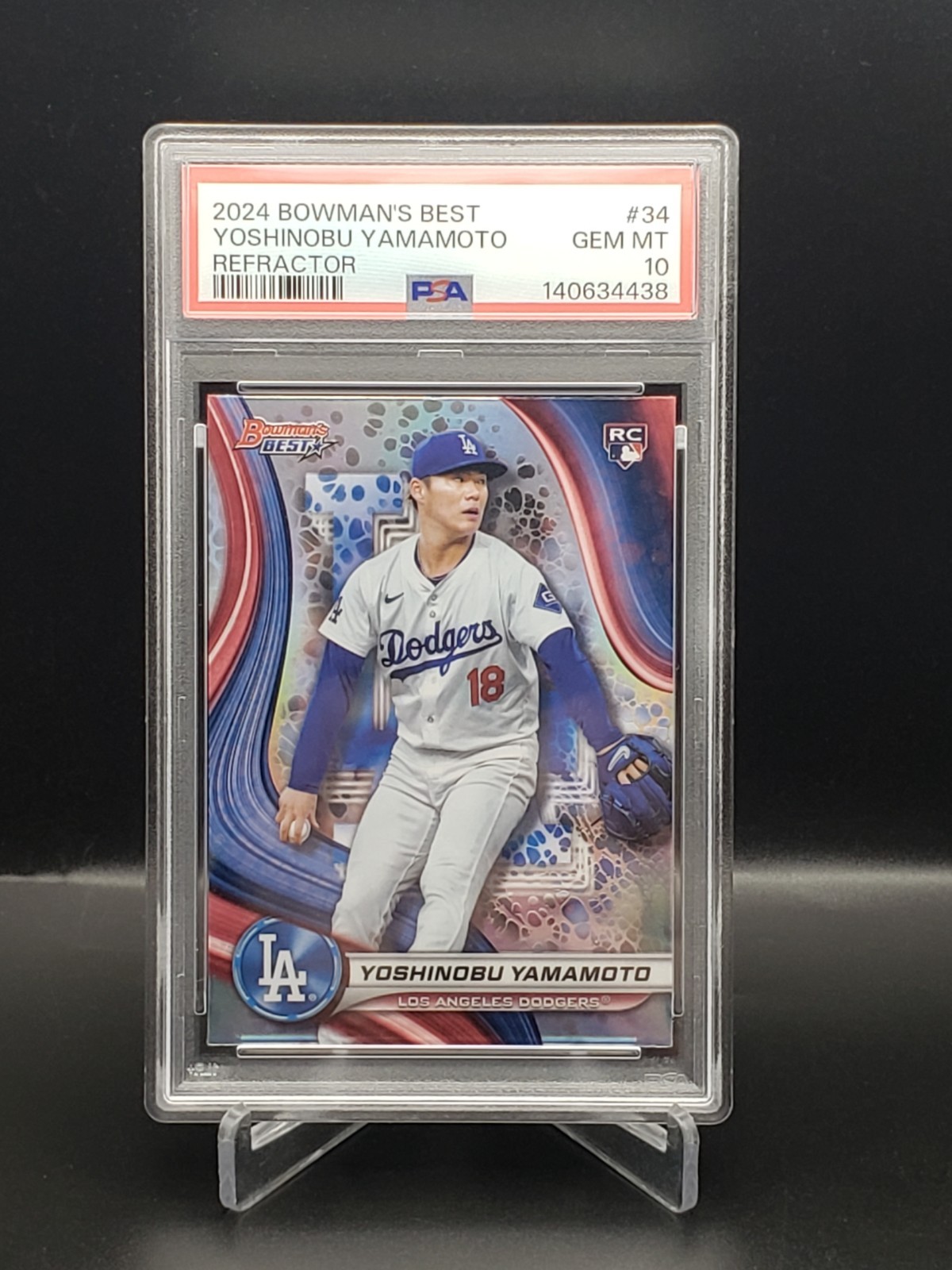 2024 Bowman's Best Yoshinobu Yamamoto #34 Refractor (RC) PSA 10 GEM MINT 💎🔥