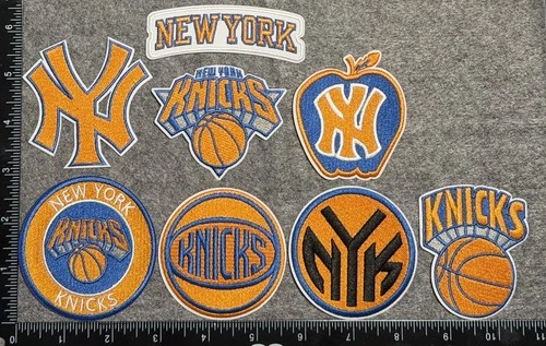 Lot Set Of 8 New York Knicks NBA Basketball Iron On Patches You Get ALL 8 In Pic - product listing photo