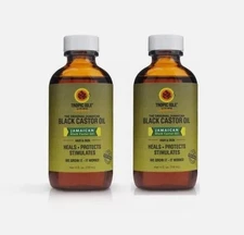 [2 Pcs] Tropic Isle Living Jamaican Black Castor Oil, 4 oz