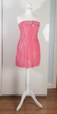 Nastygal Pink Velvet Bandeau Mini Dress UK 4