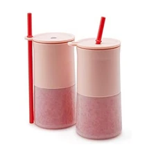 Frozen Cocktail Silicone Tumbler, Set of 2, Pink