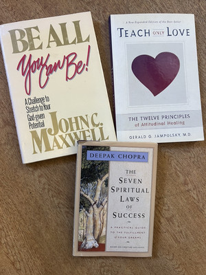 Seven Spiritual Laws of Success, Teach Only Love, Be All You Can Be. Lot Of 3