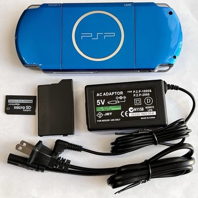 VIBRANT BLUE PSP 3000 System w/ Charger, Battery, 16gb Memory Card