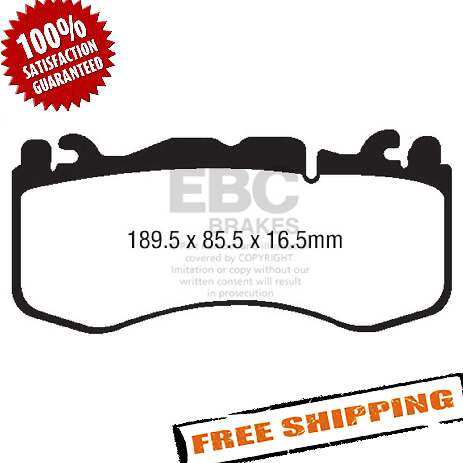 EBC DP42174R Yellowstuff Front Brake Pads for 2012-2018 Aston Martin Vantage