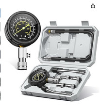 Professional Compression Tester Kit 300 Psi Triple-scale Gauge With 8-piece Set