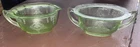 URANIUM GLASS VTG ANCHOR HOCKING Princess Green Creamer Sugar Bowl No Lid