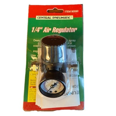 Central Pneumatic 1/4  Air Pressure Regulator Item 90590 New In Package