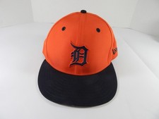 2017-18 Detroit Tigers Chad Bell #64 Game Issued Pos Used Orange Hat BP 7.375 2