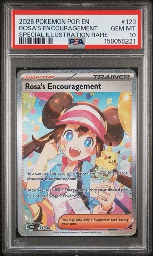 2026 Pokemon Perfect Order POR-EN Rosa’s Encouragement 123/088 SIR PSA 10 💎
