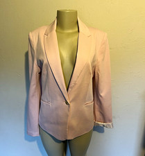 Philosophy Republic Clothing Women s Pink One Button Lined Blazer Pockets M