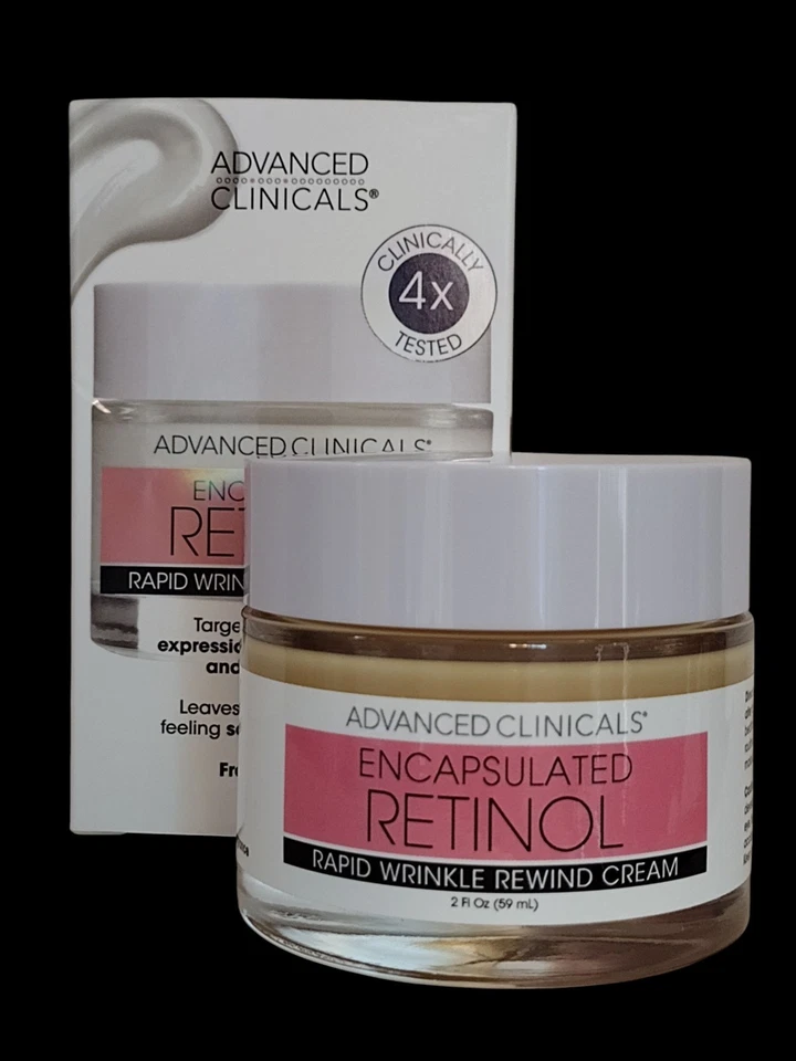 Advanced Clinicals Anti-Age RETINOL WRINKLE REWIND CREAM 2 fl oz FRAGRANCE FREE - Image 4 of 4