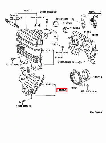 Genuine Supra JZA80 2JZ GTE Lower Timing Belt Cover - Picture 10 of 20