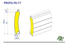 Rolltorpanzer Alu 77mm Ersatz Rolltor Lamelle Garagenrolltor ab 166,00 € / m²