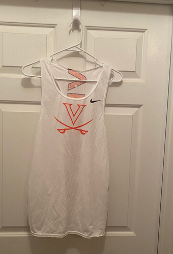Virginia UVA Cavaliers Men's Track Team Issued Nike White Orange Tank Top XL (4)