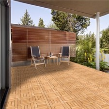 27pcs Decking Tiles 30×30cm Interlocking Flooring Tiles for Patio Garden Deck