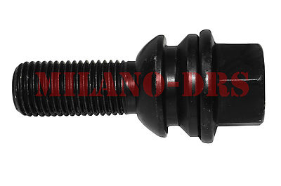 R14 10 BULLONI SFERICI NERO OPACO M14x1,50 L=48mm Ch19 OEM PORSCHE