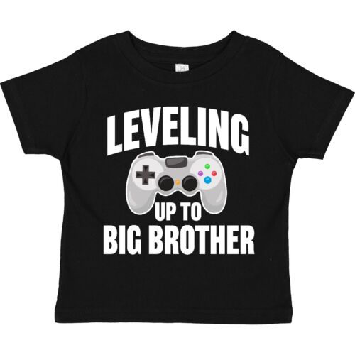 Inktastic Leveling Up To Big Brother Toddler T-Shirt Bro Little Brothers Gamer