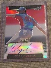 RYAN JENSEN 2019 Leaf Metal Red White Blue Autograph #9/10 CUBS PROSPECT TWINS